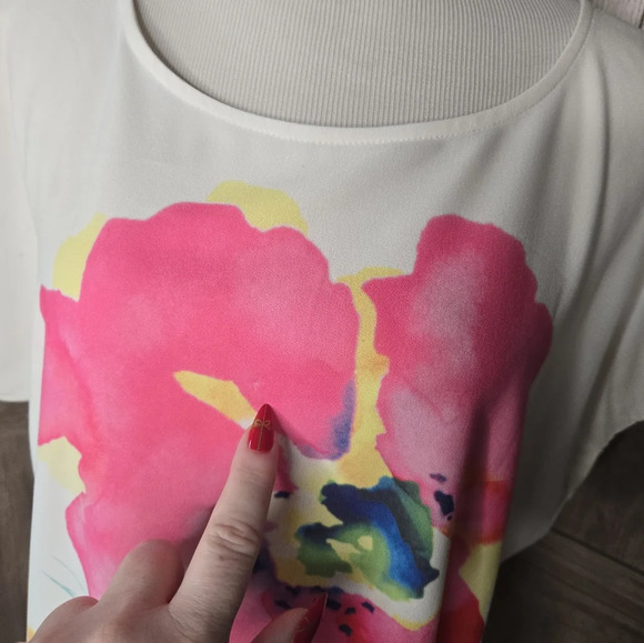 Rose flower women blouse shirt - Picture 5 of 9